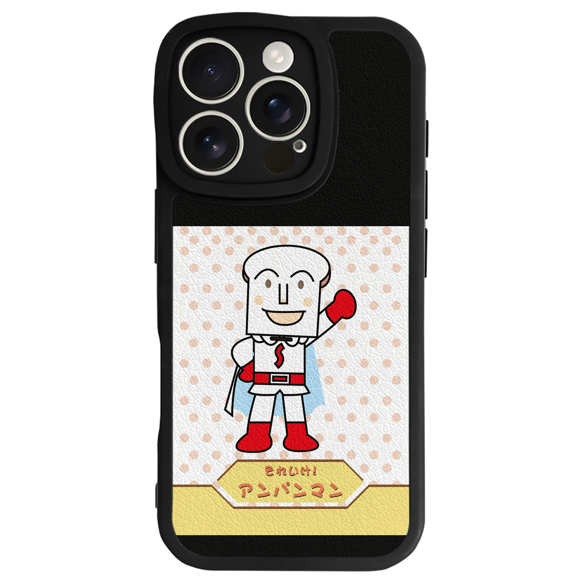 （画像用） アンパンマン Anpanman 【iPhone 16シリーズ対応】シリコンスマホケース（レザー調） 材質：シリコン